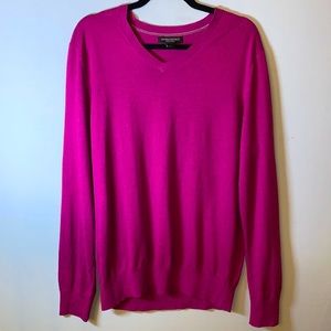 Banana Republic Cashmere Silk Knit Purple VNeck Long Sleeve Sweater- Size Large